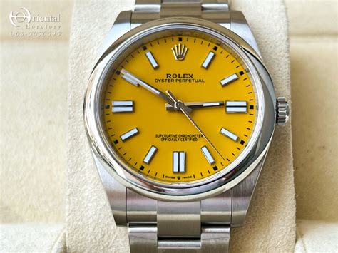 rolex yellow op|Rolex oyster perpetual yellow.